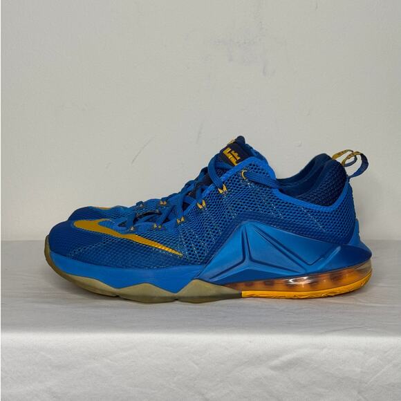 Nike LeBron 12 Low “Entourage” Blue/Yellow Sneakers Size Men’s 11.5 - Picture 2 of 10